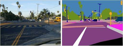 Figure 6: Example of segmentation in autonomous driving.