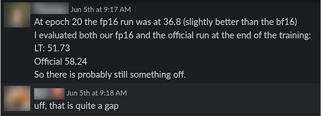 Figure 4: Team discussing new training run issues.