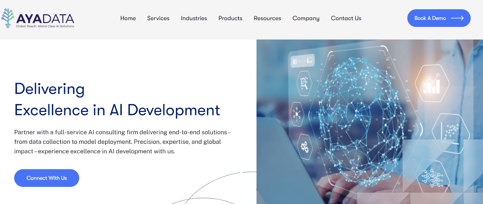 Figure 4: Aya Data - platform-agnostic provider delivering expert data Annotation for computer vision, NLP, and 3D projects.