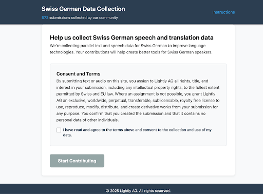 Figures 2 & 3: Screenshots of our data collection form.