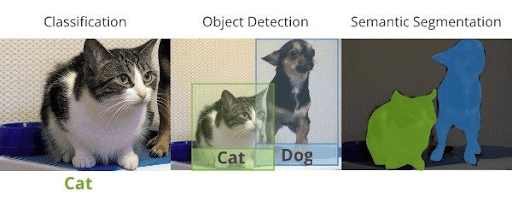 Figure 3: Three common computer vision tasks.