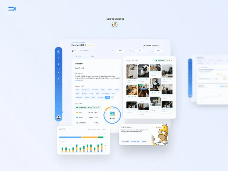 Datasets visualization in Ultralytics HUB.‍