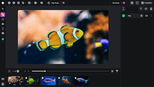 Superannotate labeling interface.