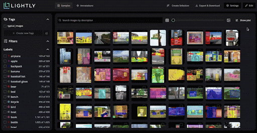 Image embedding plots in LightlyStudio