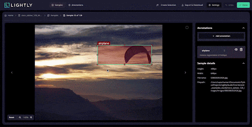 Curate, annotate, and manage your data in LightlyStudio.