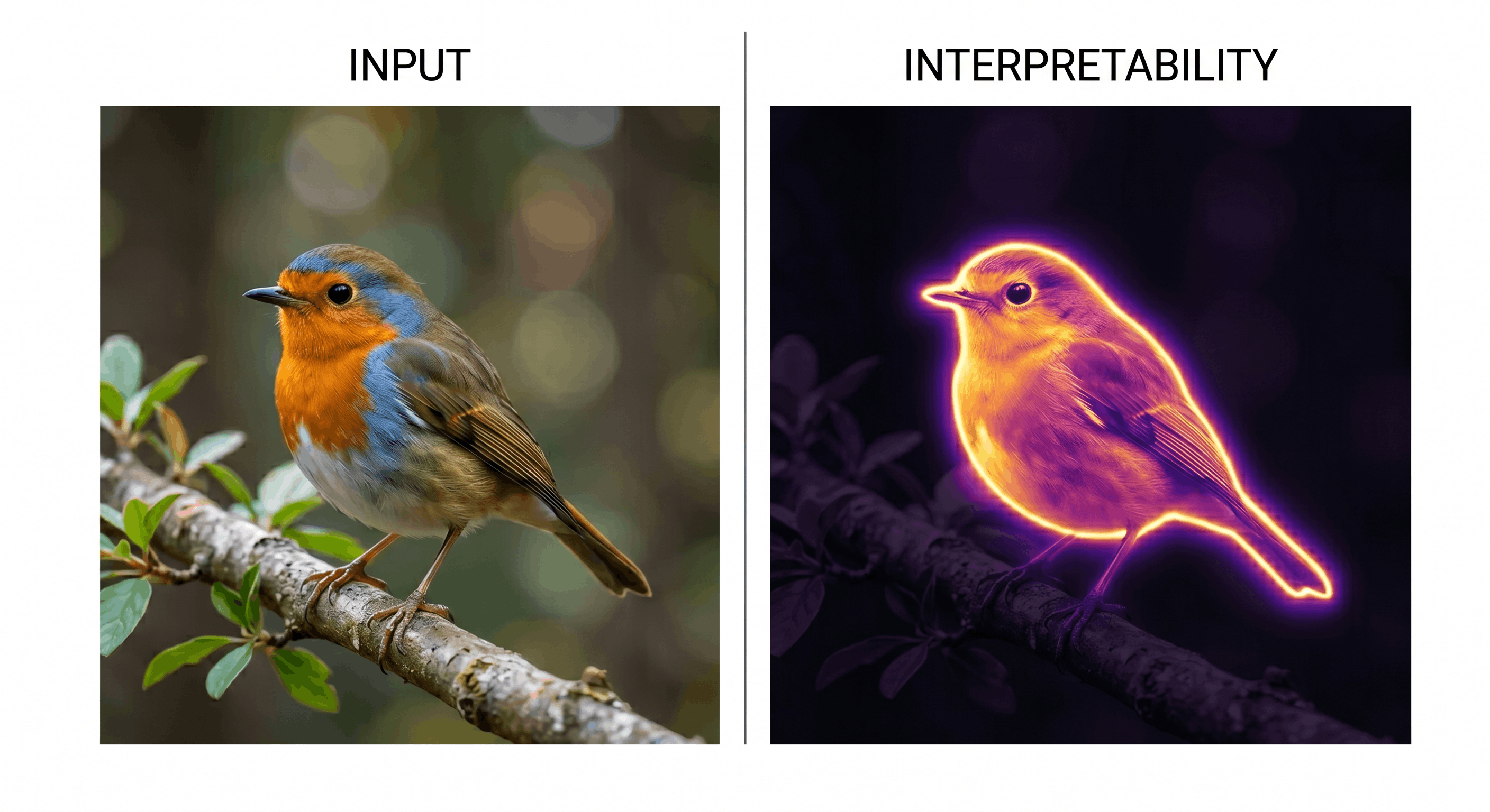 Figure: DINOv2 self attention map visualizing how a vision transformer highlights foreground objects across multiple attention heads