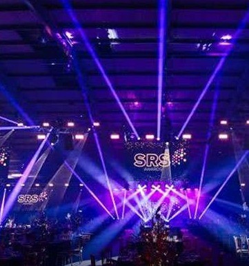 Event design and production in a chandeliered ballroom