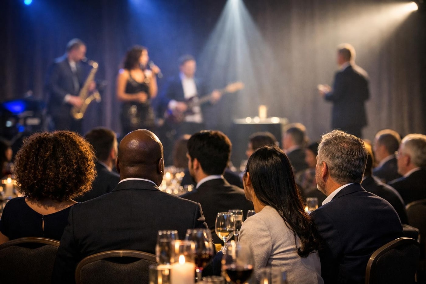 Smooth transition between moments at a corporate event