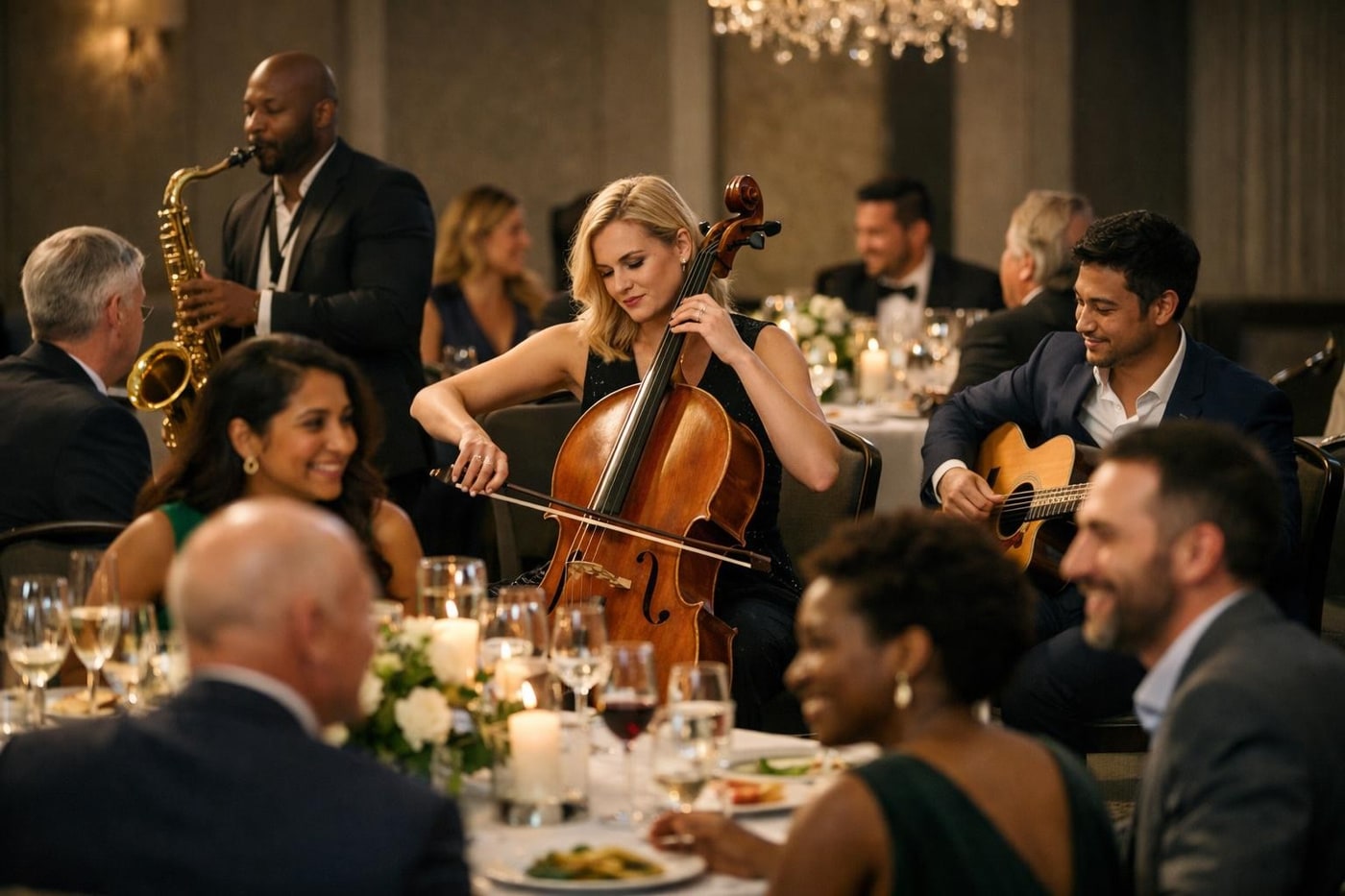 Integrated entertainment at a luxury corporate event