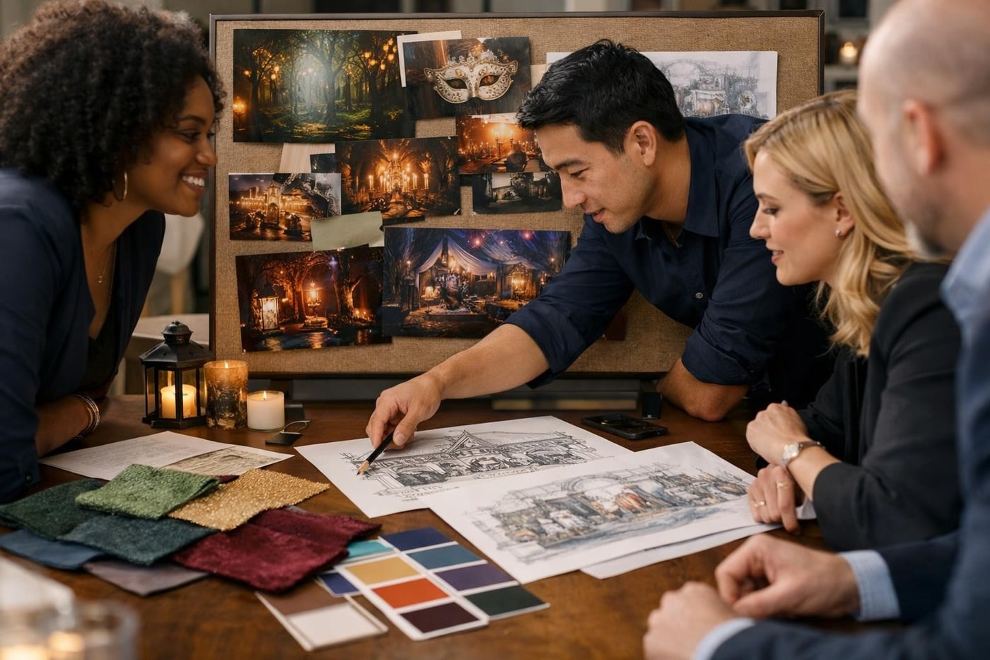 Concept planning for a themed corporate event