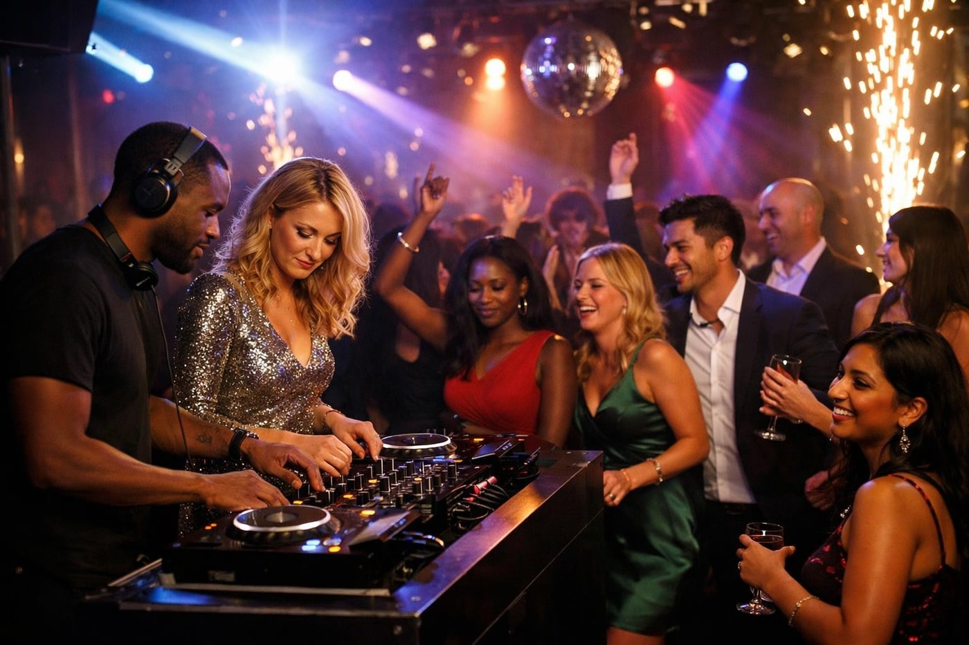 Peak energy moment during a themed corporate event