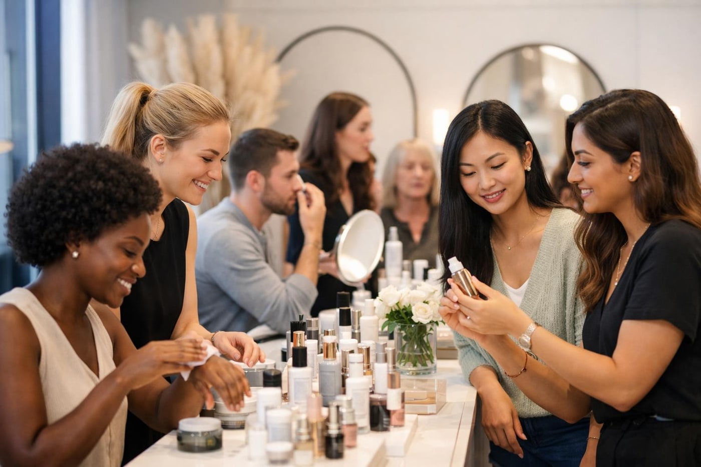 Interactive product demonstration at an experiential marketing event