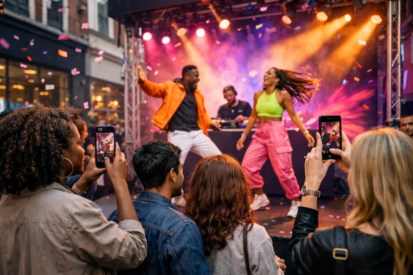 A shareable live performance moment in a retail activation