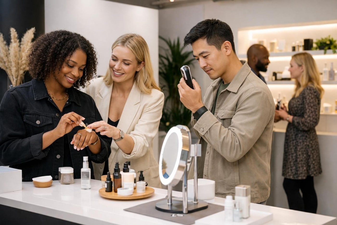 Hands-on product interaction at a retail activation