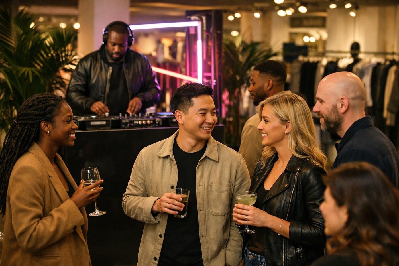 Retail activation with live DJ and social atmosphere