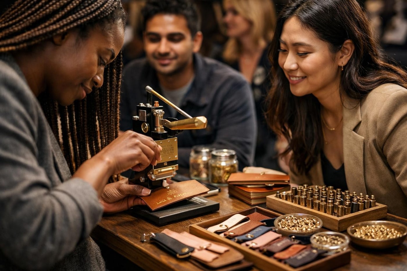 Customisation station in an interactive retail activation