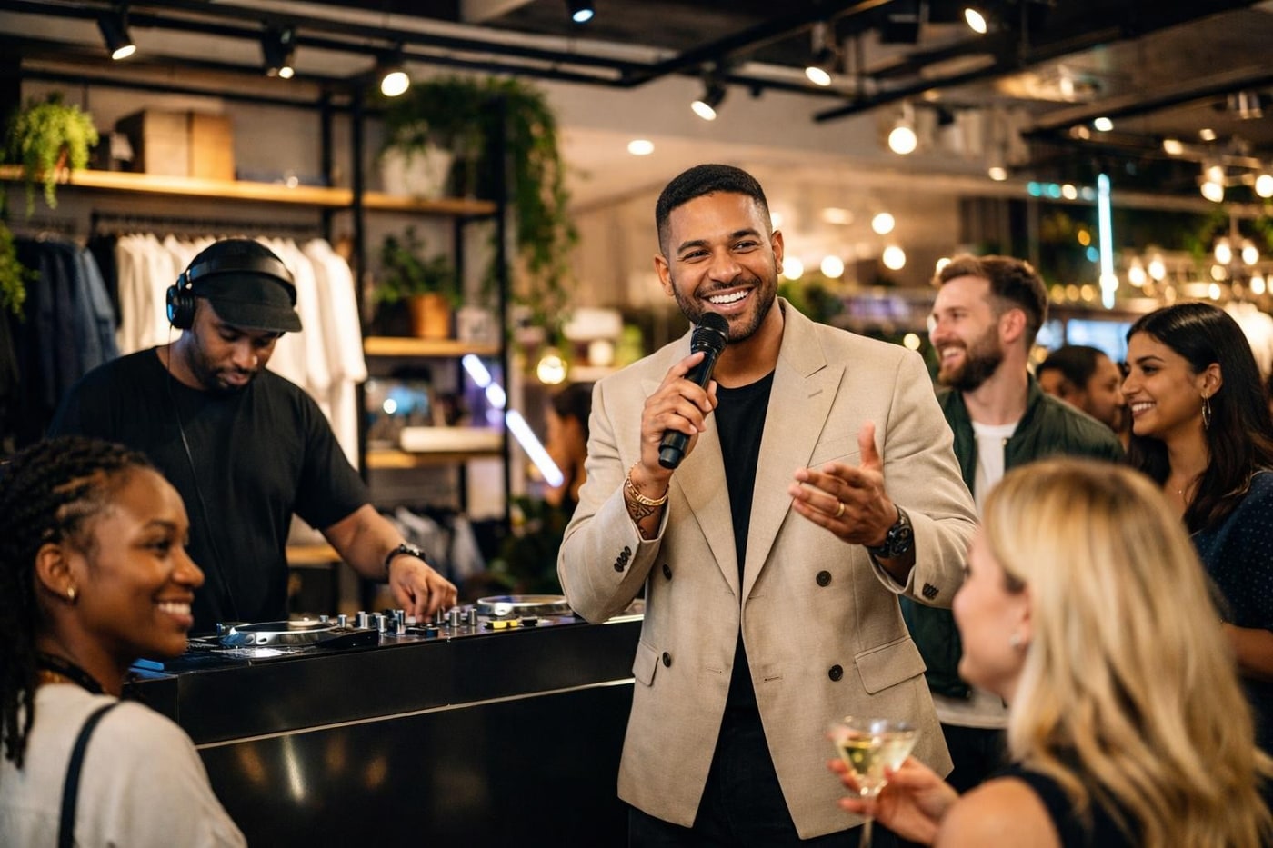 Live DJ creating atmosphere in a retail activation