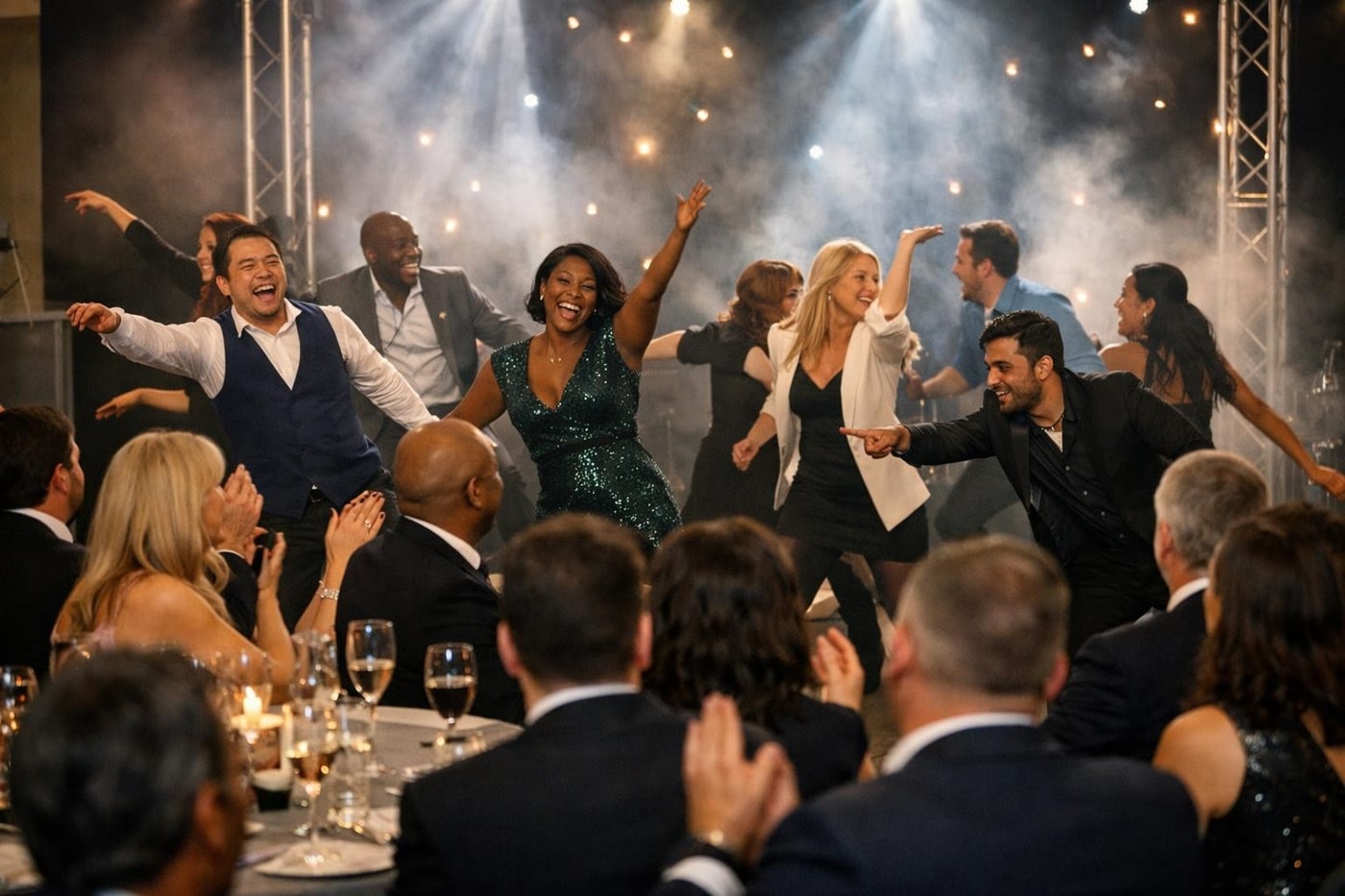 Flashmob reveal at a corporate event