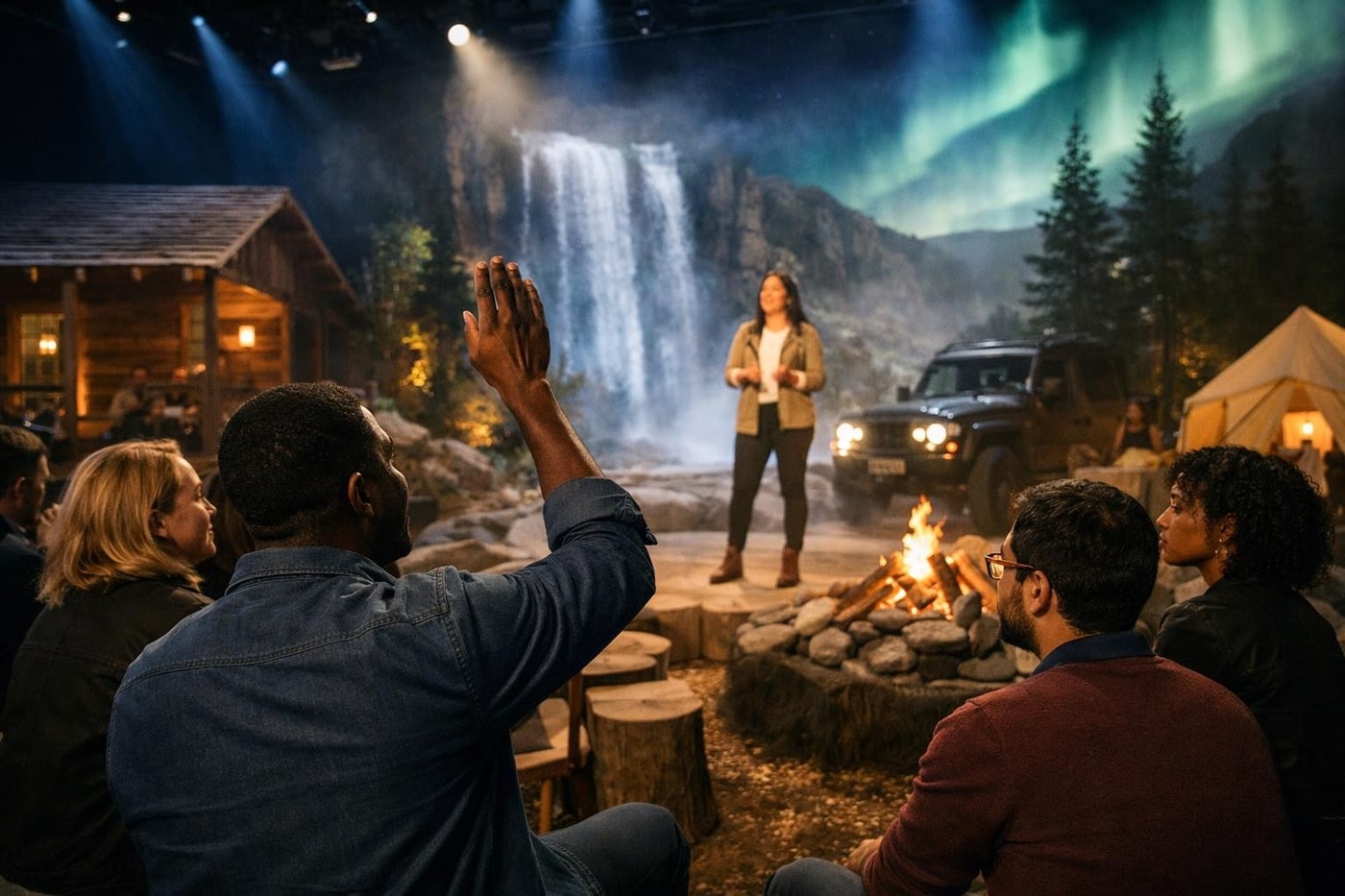Immersive brand experience with audience interaction