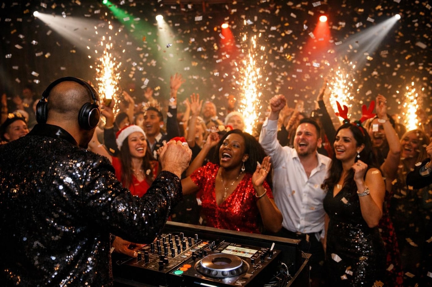 A lively finale to a show-style corporate Christmas party.