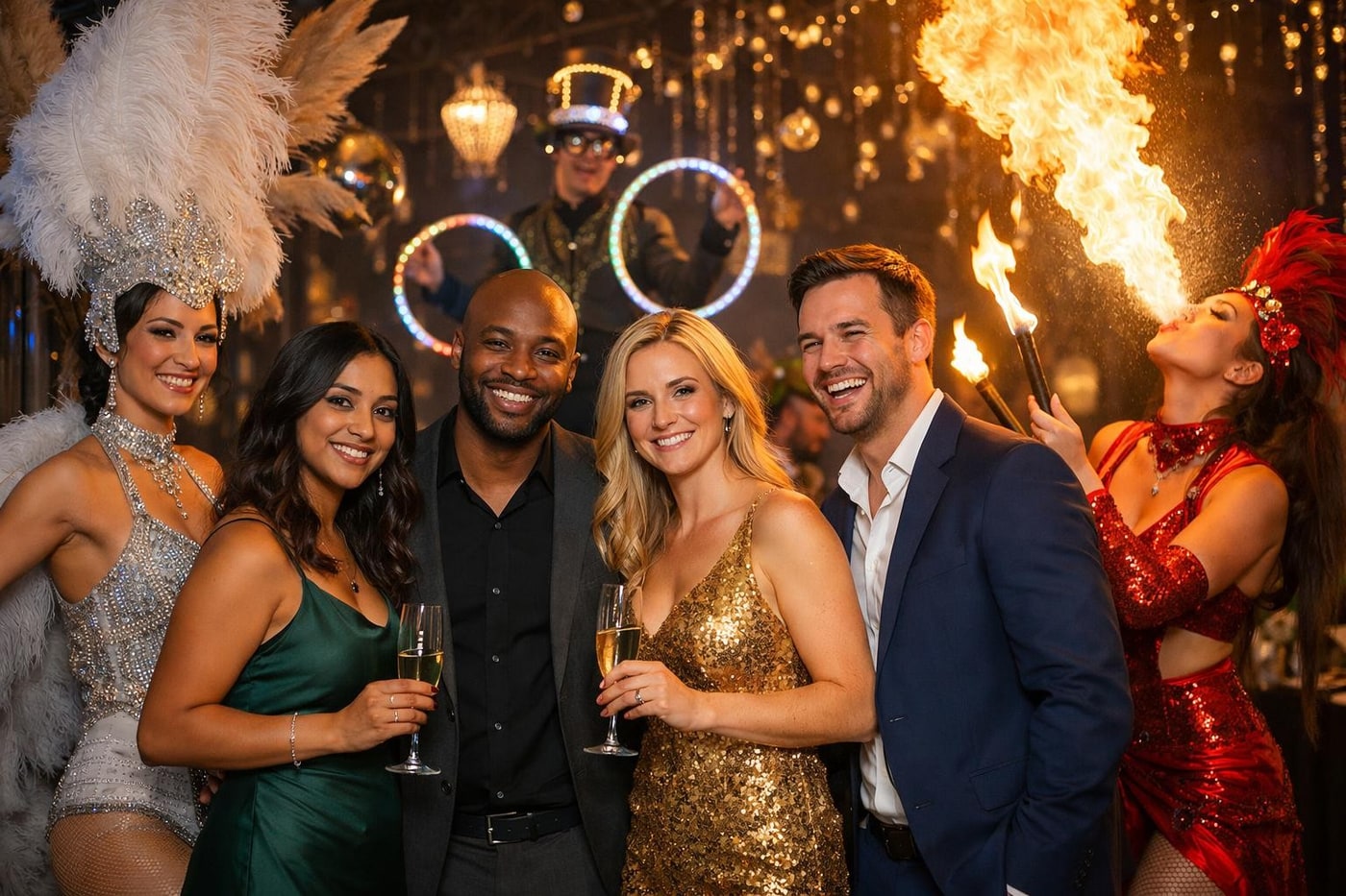 Interactive festive photo moment at a corporate event