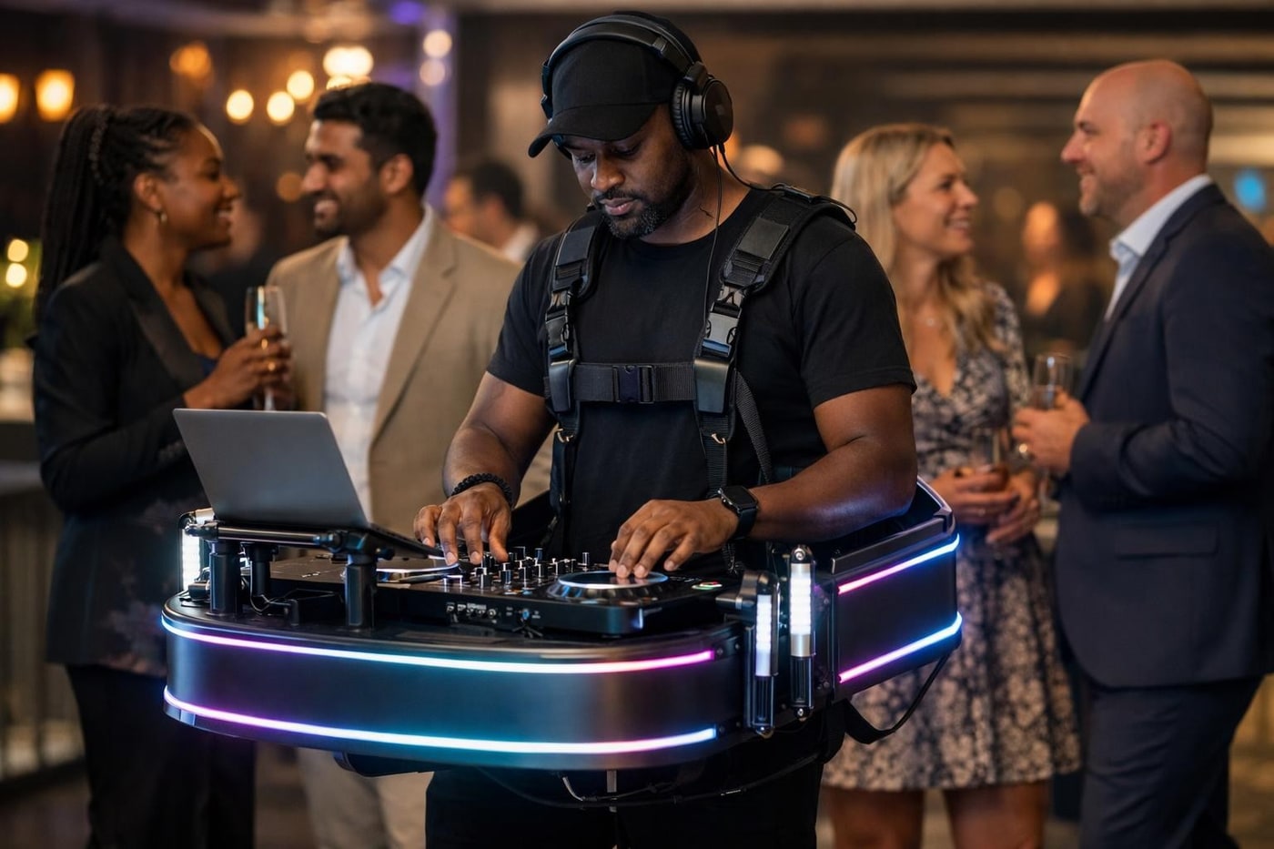 Branded roaming DJ rig for a corporate activation