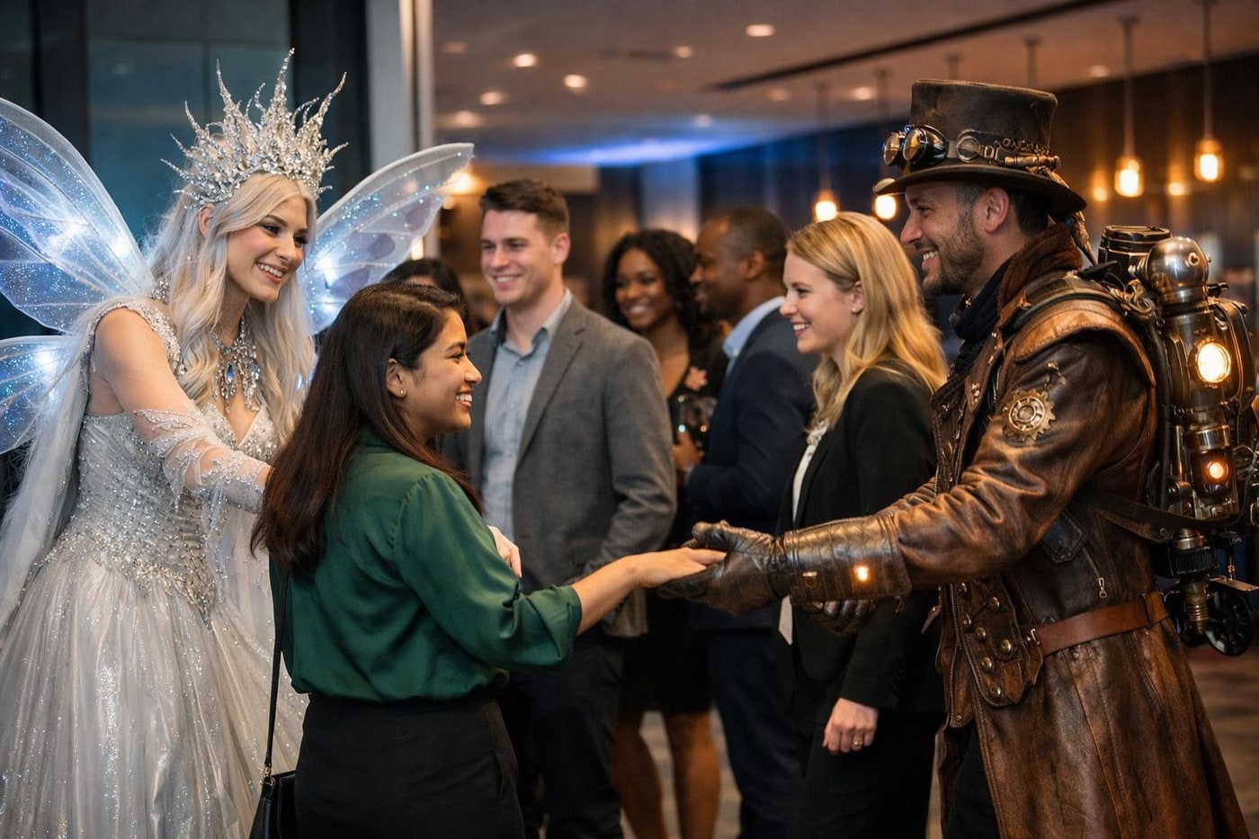 Immersive performers at a brand activation