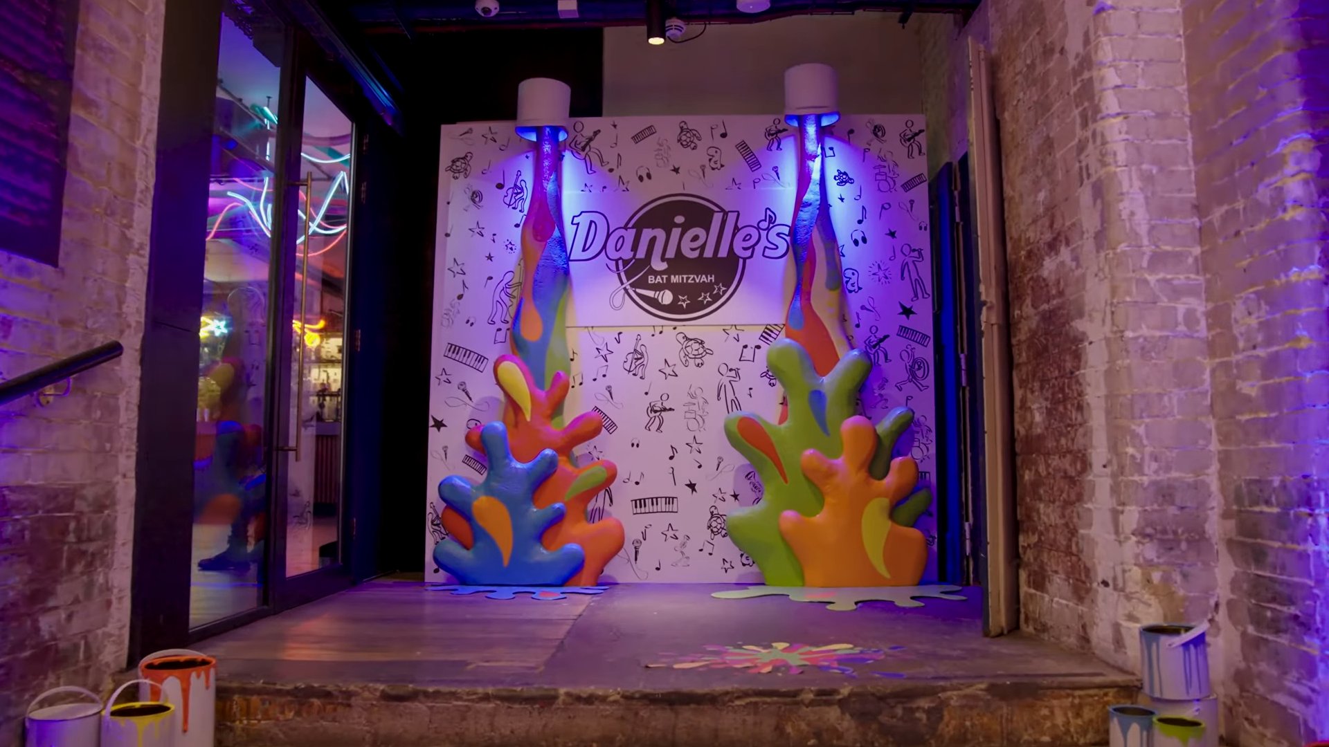 Bespoke Danielle's Bat Mitzvah entrance feature wall