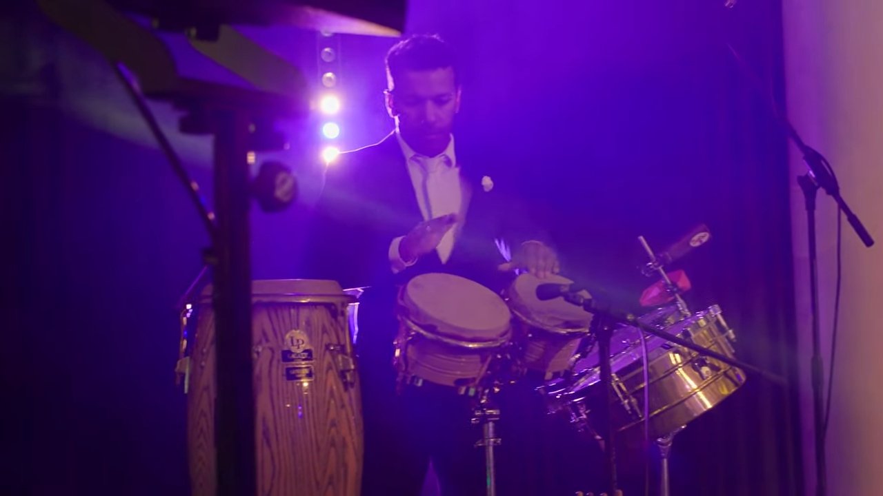 Live percussionist performing