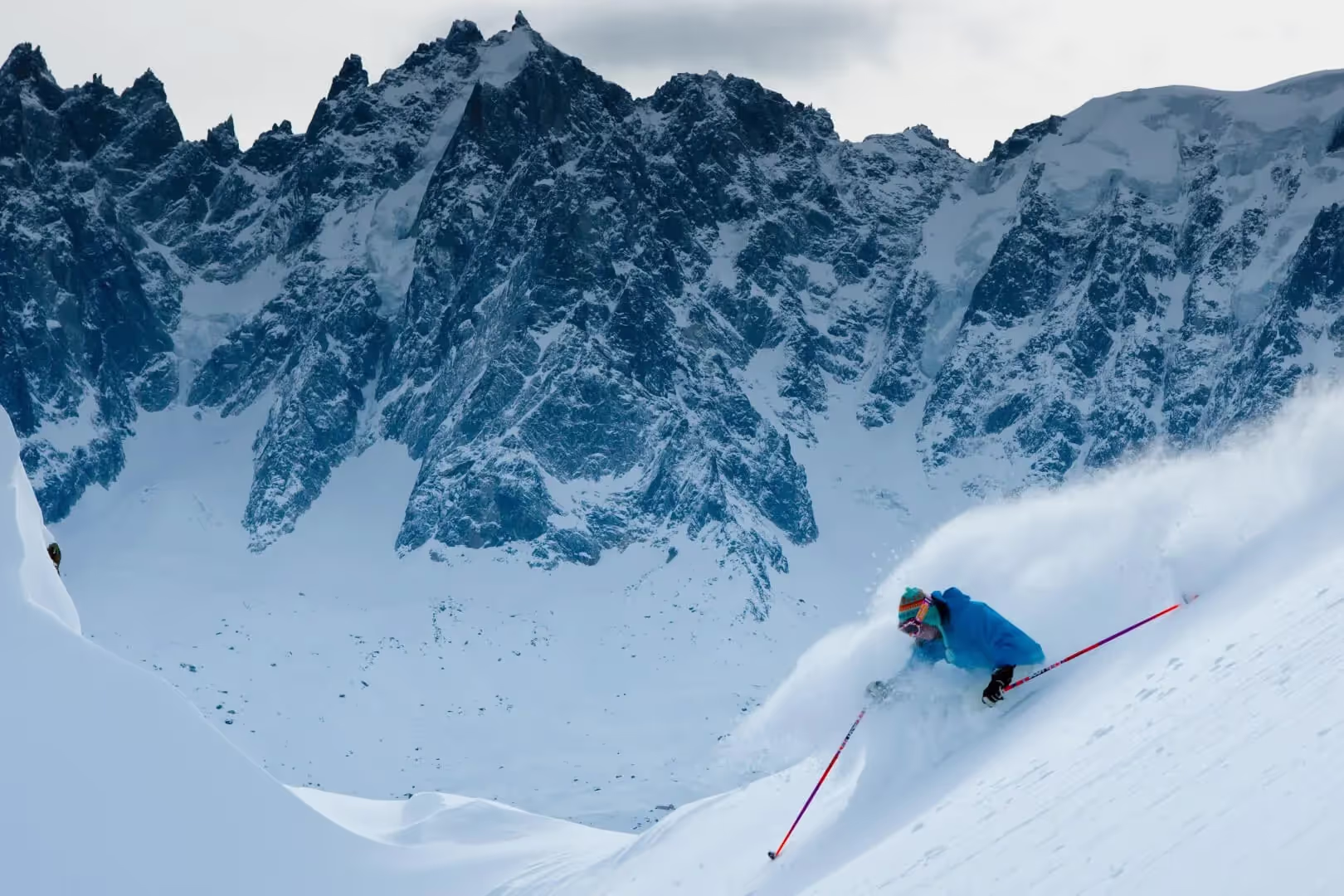 Crystal Wright skiing at La Grave, the inspiration behind Wright Training's on-demand ski fitness programs
