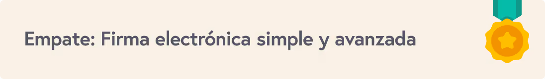 Ganadora: firma electrónica avanzada y simple. Medalla