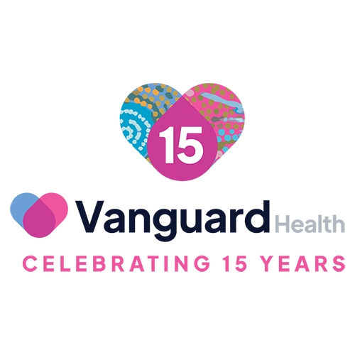 Vanguard Health leadership team celebrating 15 years of Vanguard Health