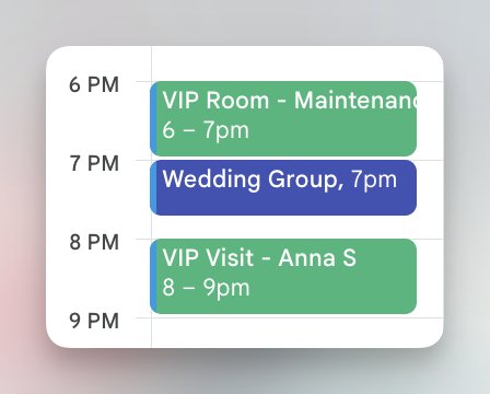 Calendar sync preview