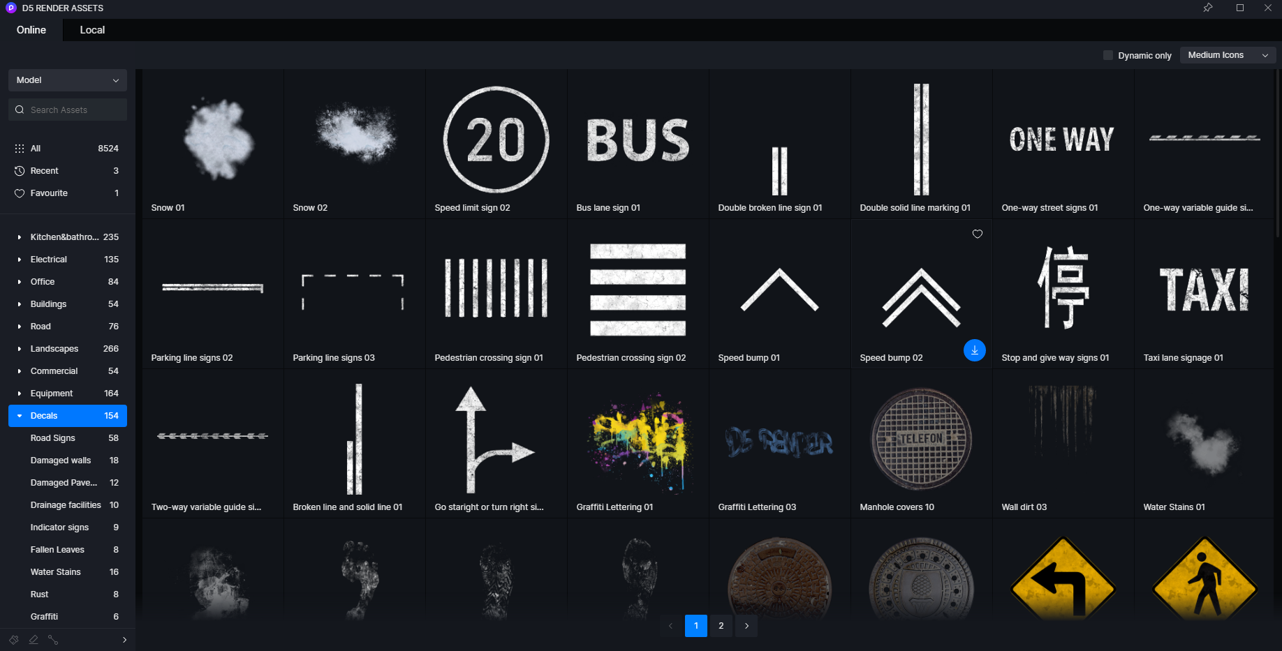 Decals in D5 Asset Library
