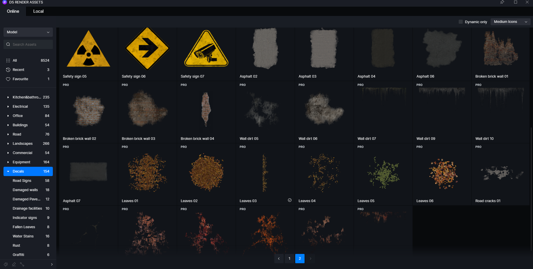 Decals in D5 Asset Library