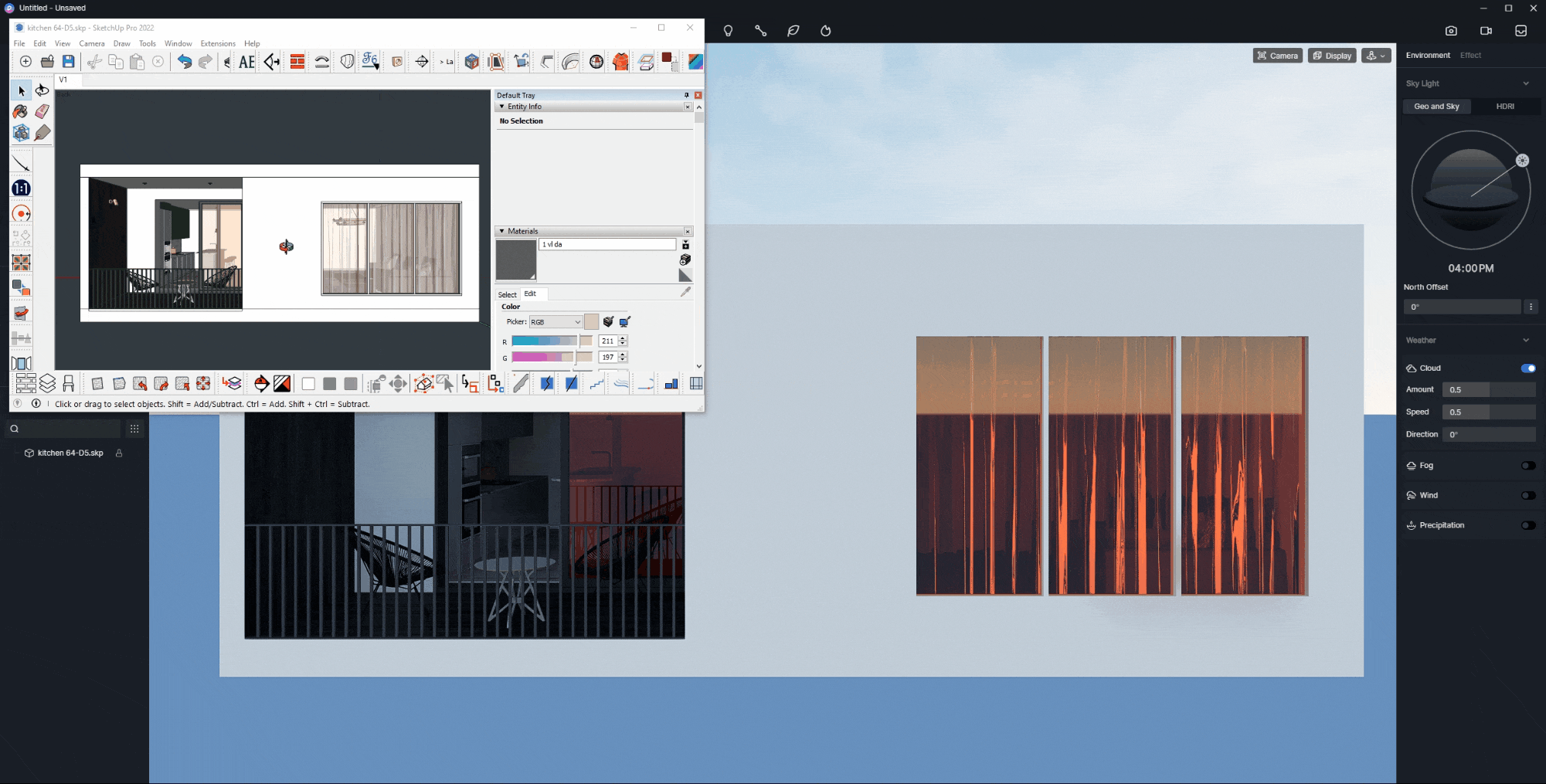 live synv between D5 Render and SketchUp