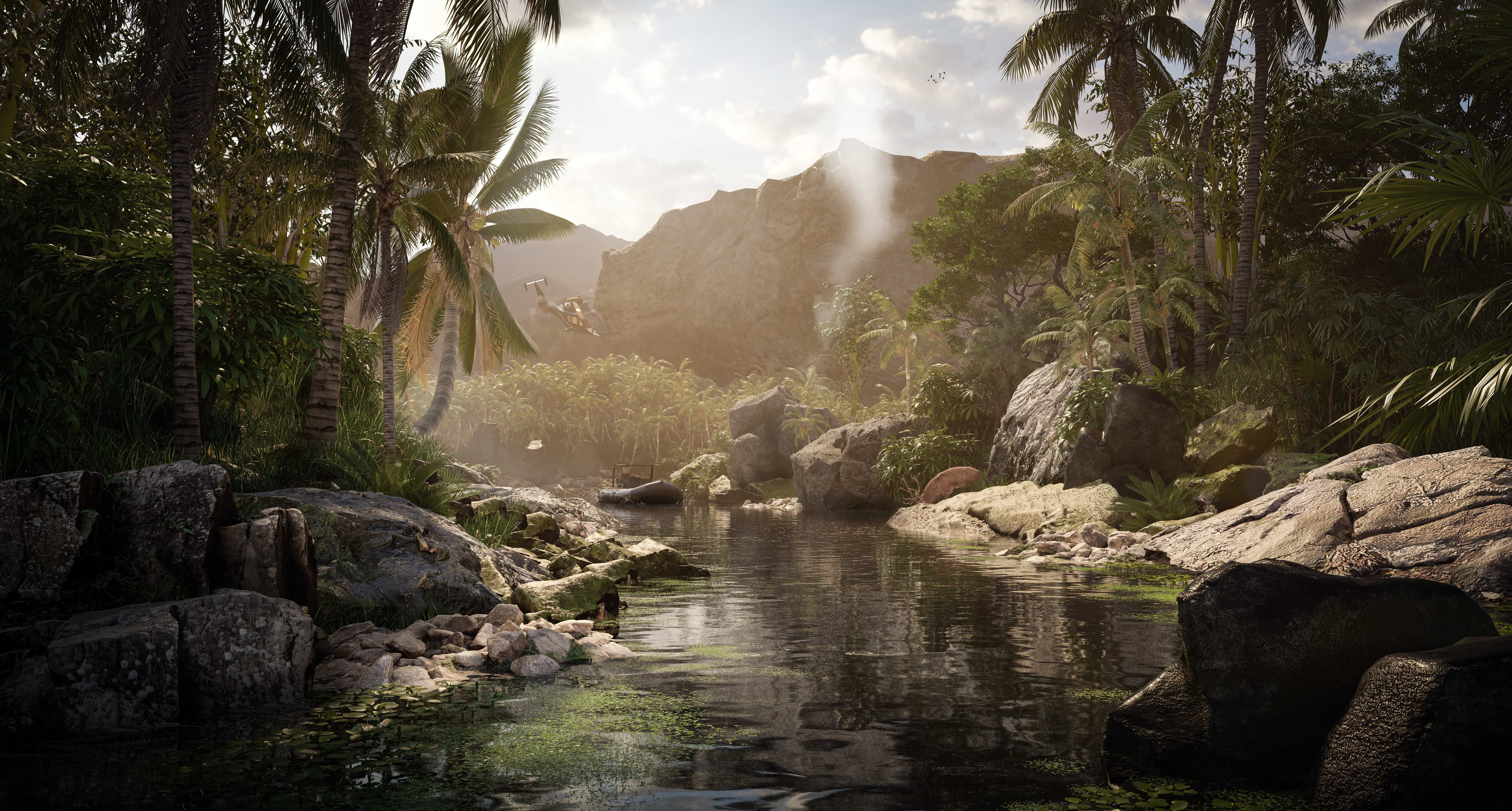 realistic landscape render with D5 Render