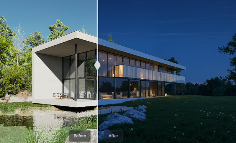 Creating a stunning night scene in D5 Render using AI tools and natural HDRI