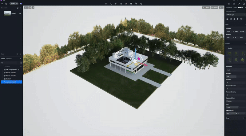 Quick and stunning section drawing render created with D5 Render