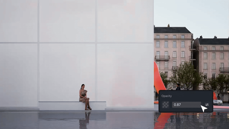 Create realistic semi-transparent materials in D5 Render for stunning architectural renders