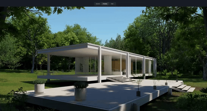Revit architecture models transformed into cinematic animations using D5 Render AI tools