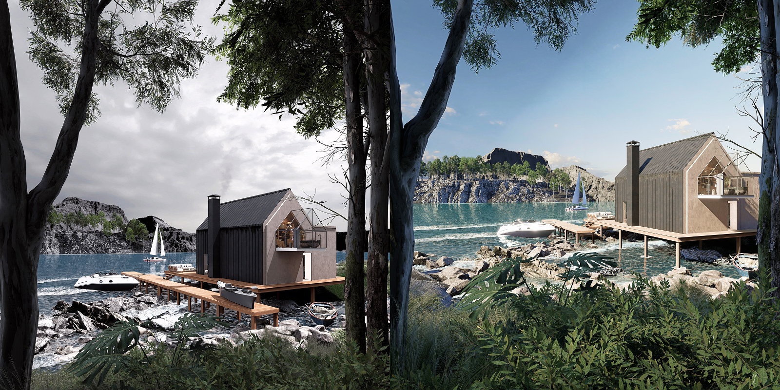 Realistic outdoor design in D5 Render with real-time lighting and AI tools