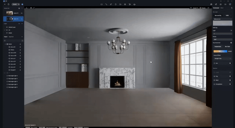 Visualize vintage interior design using D5 Render's AI tools