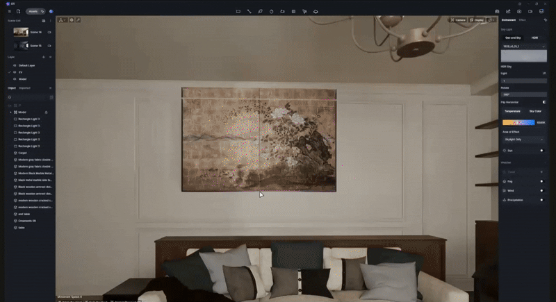 Visualize vintage interior design using D5 Render's AI tools