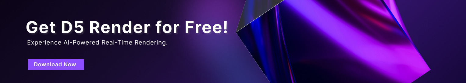 D5 Render visualization of eco-architecture wetland landscape