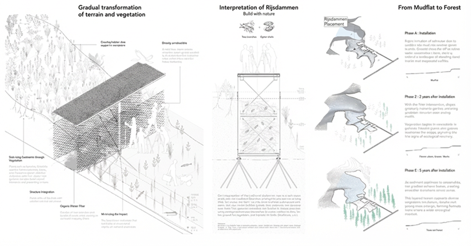 D5 Render visualization of eco-architecture wetland landscape