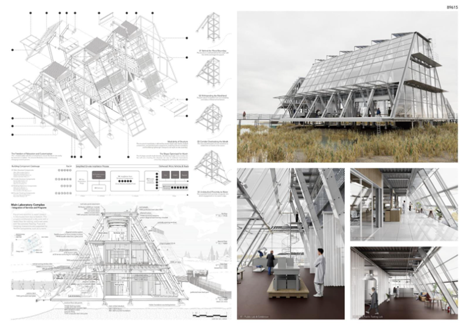 D5 Render visualization of eco-architecture wetland landscape
