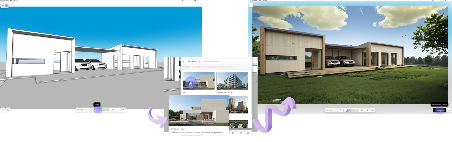 D5 Render 3.0: AI-driven real-time architectural visualization workflow