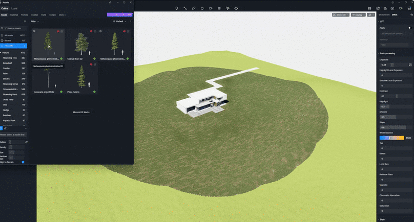 15-min photorealistic architecture rendering using D5 Render AI.