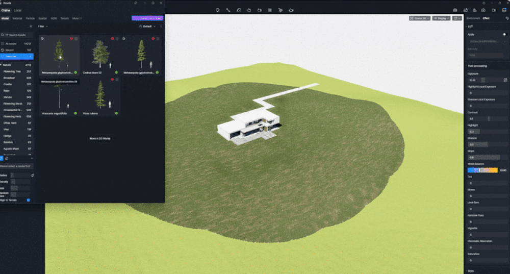 15-min photorealistic architecture rendering using D5 Render AI.